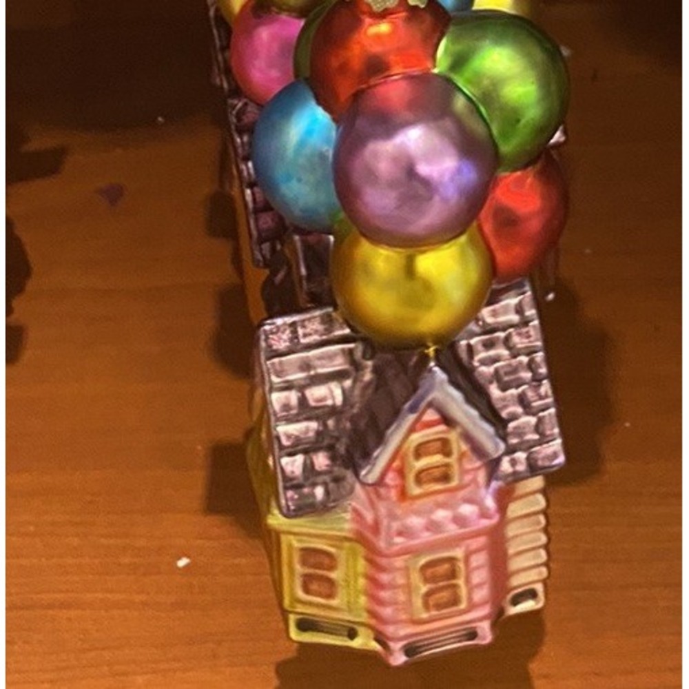 Disney Parks Carl & Ellie Pixar UP House Christmas Ornament Glass NEW 2023